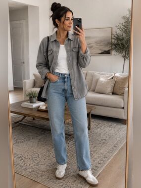 NEW - Stoosh Vintage Denim Shaket Size Large